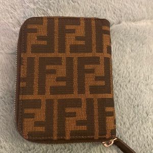 Fendi Zucca Zippy Wallet Vintage